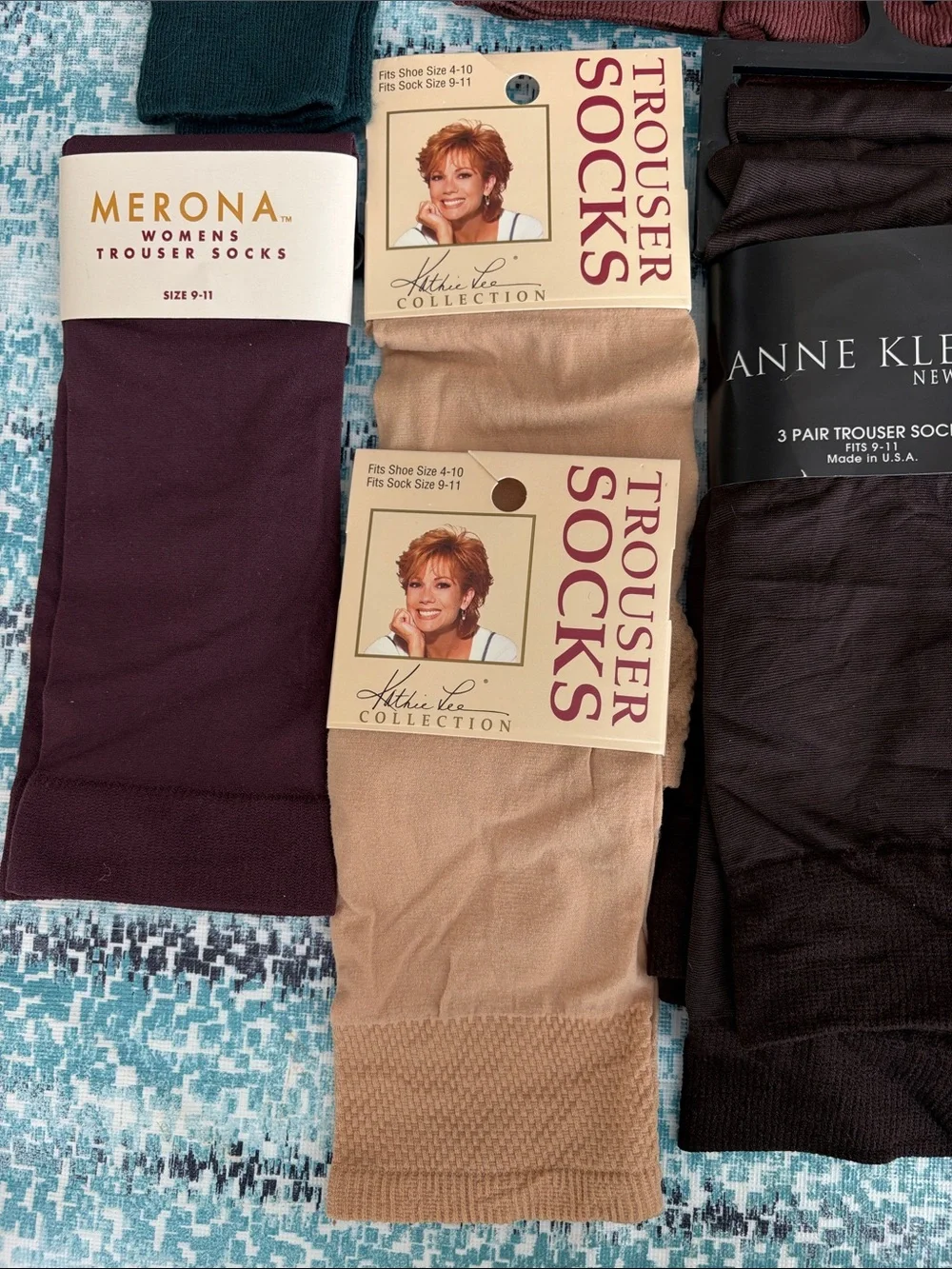 Vintage Deadstock Designer Trouser Socks Knee Highs Lot 13 Pairs NOS